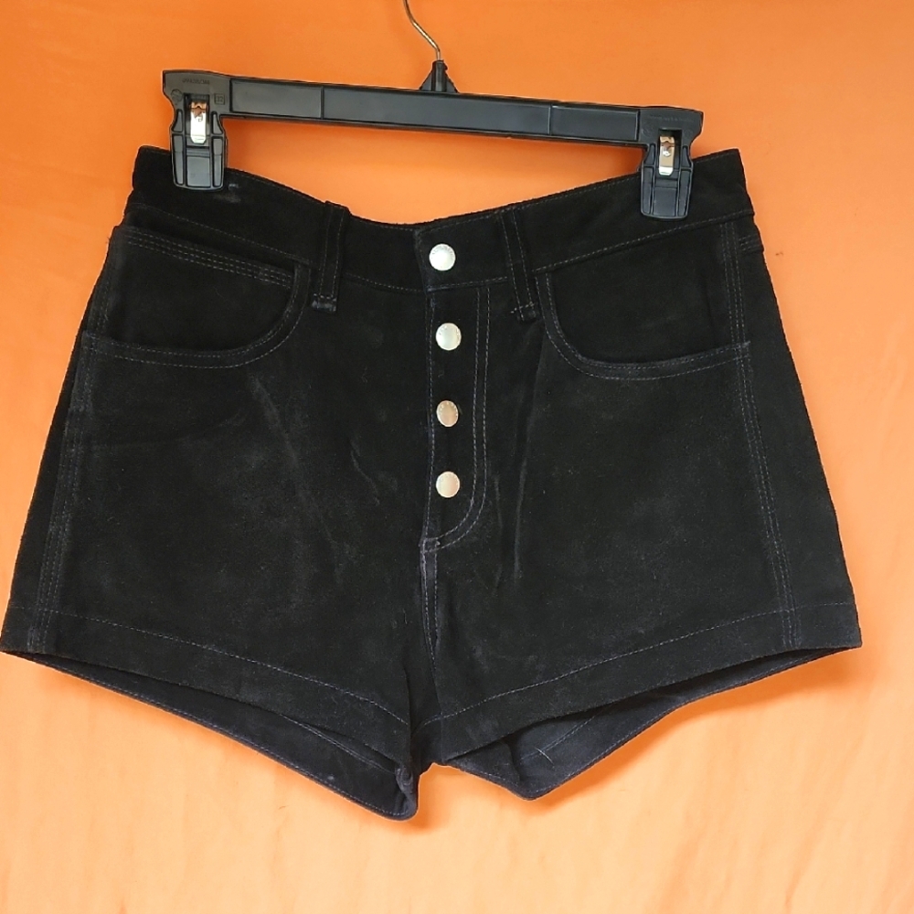 Rag & Bone Black Suede Lou Short Size 26
